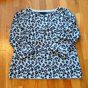 Tahari Leopard Print Sweater Size S